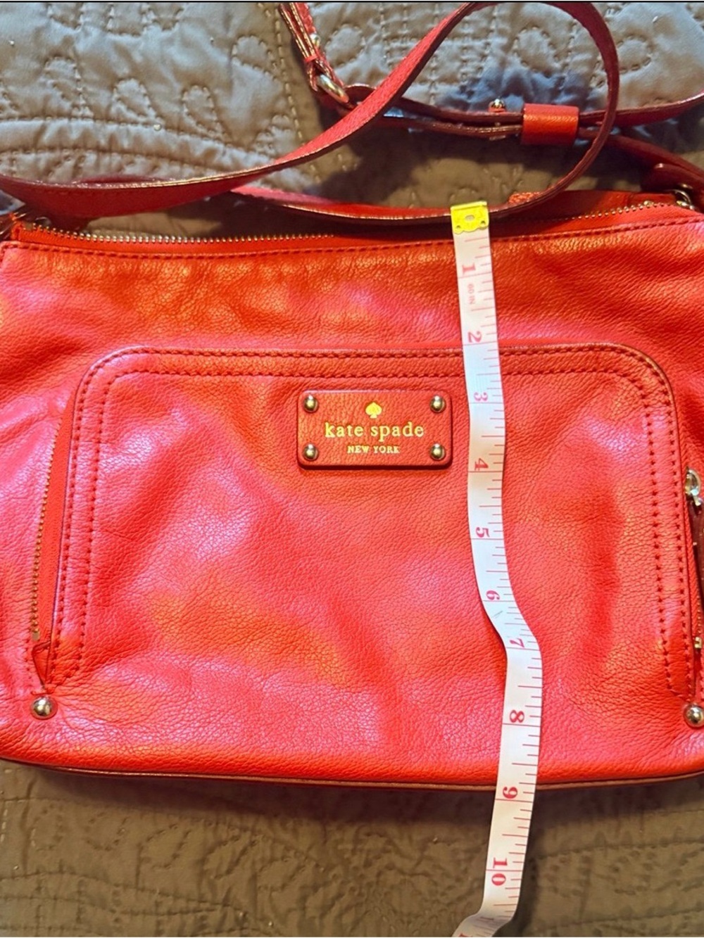 Kate Spade Red Rose Leather Crossbody Bag
